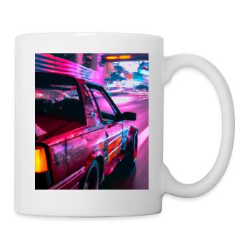 Vaporwave Esthétique Synthwave Car - Mug blanc - blanc - Droite