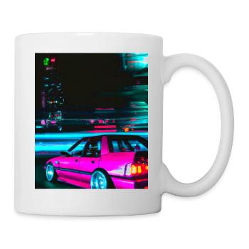 Vaporwave Esthétique Synthwave Car - Mug blanc - blanc - Droite
