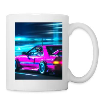 Vaporwave Esthétique Synthwave Car - Mug blanc - blanc - Droite