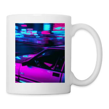 Vaporwave Esthétique Synthwave Car - Mug blanc - blanc - Droite
