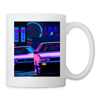 Vaporwave Esthétique Synthwave Car - Mug blanc - blanc - Droite