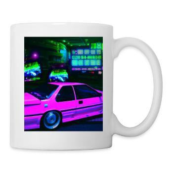 Vaporwave Esthétique Synthwave Car - Mug blanc - blanc - Droite