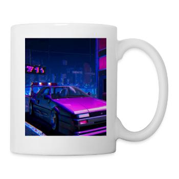 Vaporwave Esthétique Synthwave Car - Mug blanc - blanc - Droite