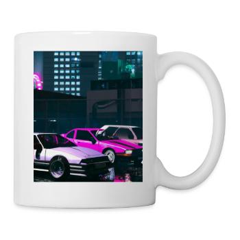 Vaporwave Esthétique Synthwave City - Mug blanc - blanc - Droite