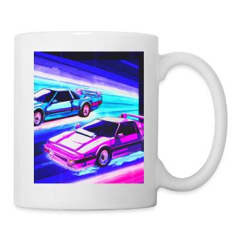 Vaporwave Esthétique Synthwave Car - Mug blanc - blanc - Droite