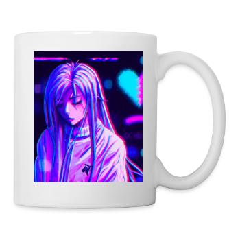 Pastel Esthétique Triste Anime Fille - Mug blanc - blanc - Droite