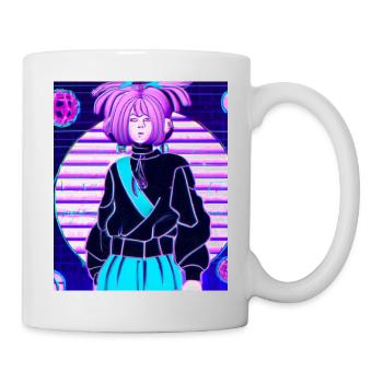 Pastel Esthétique Triste Anime Fille - Mug blanc - blanc - Droite