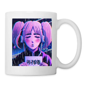 Pastel Esthétique Triste Anime Fille - Mug blanc - blanc - Droite