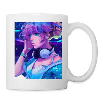 Pastel Aesthetic Cute Anime Girl - Mug - white - Right