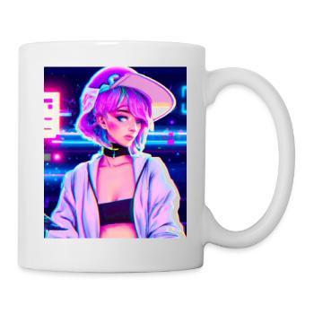 Pastel Esthétique Triste Anime Fille - Mug blanc - blanc - Droite