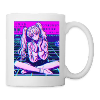 Pastel Esthétique Triste Anime Fille - Mug blanc - blanc - Droite