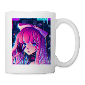 Pastel Esthétique Triste Anime Fille - Mug blanc - blanc - Droite