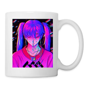 Pastel Esthétique Triste Anime Fille - Mug blanc - blanc - Droite