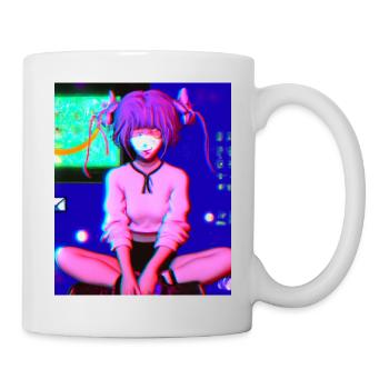 Pastel Esthétique Triste Anime Fille - Mug blanc - blanc - Droite