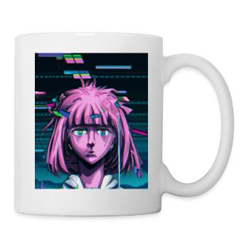 Pastel Esthétique Triste Anime Fille - Mug blanc - blanc - Droite