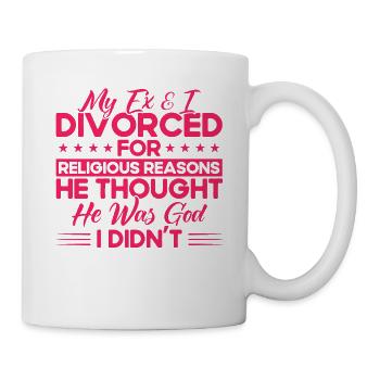 Ex Partner Auflösung der Ehe Scheidung Geschenk - Tasse - Weiß - Rechts