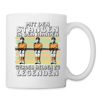 TISCHFUSSBALL MIT DEN STANGEN IN DEN HÄNDEN - Tasse - Weiß - Rechts