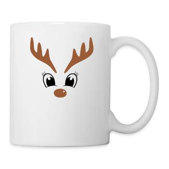 Renne mignon de Noël - Mug blanc - blanc - Droite