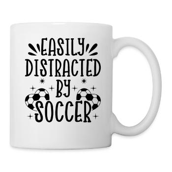 Soccer Lover - Easily Distracted By Soccer - Mug - white - Right
