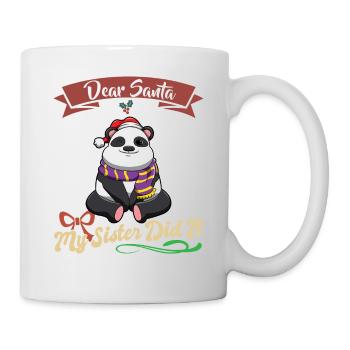 Cher Père Noël Ma sœur l’a fait frères et sœurs Noël - Mug blanc - blanc - Droite