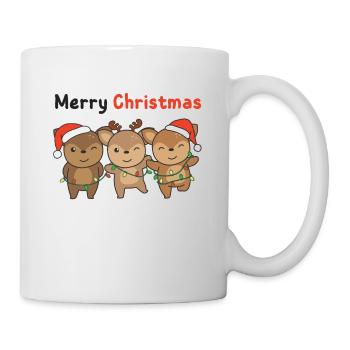 Cerf Noël Animaux Mignon Cerf Joyeux Noël - Mug blanc - blanc - Droite