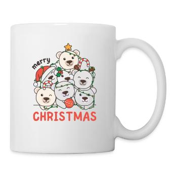 Arbre de Noël de l’ours polaire Joyeux Noël - Mug blanc - blanc - Droite