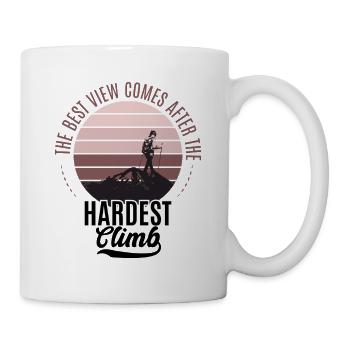 Wanderer Bergsteiger Kletterer Berge - Tasse - Weiß - Rechts