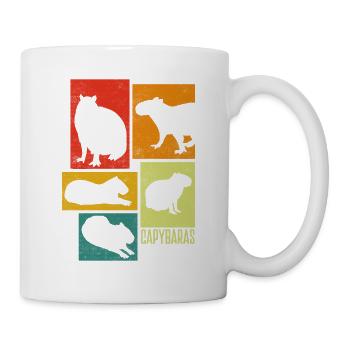 Capybara Rongeur Capybaras Silhouettes - Mug blanc - blanc - Droite