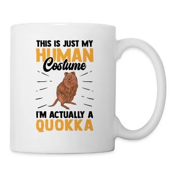 Quokka nur ein Kostüm Beuteltier Quokka - Tasse - Weiß - Rechts