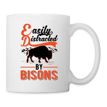 Facilement distrait par les bisons Buffle d’eau Buffle - Mug blanc - blanc - Droite