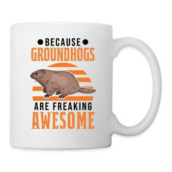 Murmeltier Groundhog Day Waldmurmeltier - Tasse - Weiß - Rechts