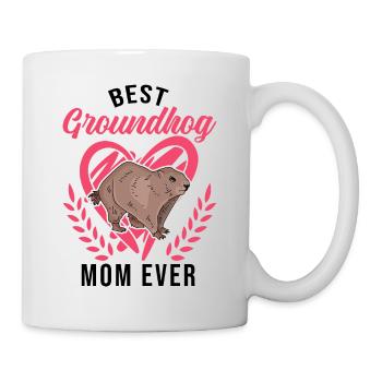 Murmeltier Mama Groundhog Mom Woodchuck - Tasse - Weiß - Rechts