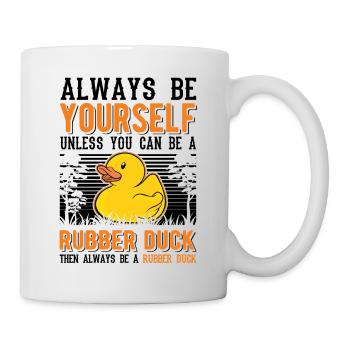 Soyez toujours vous-même Canard en caoutchouc Gummiente - Mug blanc - blanc - Droite