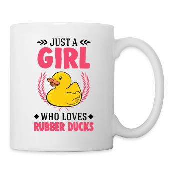 Canard en caoutchouc Fille Canard couinant Canard de bain - Mug blanc - blanc - Droite