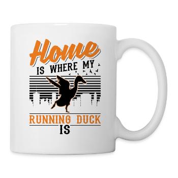 Home is where my running ducks are - Mug - white - Right