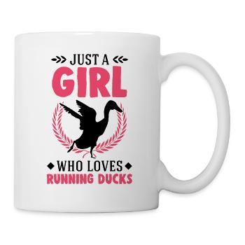 Running Girls Running Duck Bottle Duck - Mug - white - Right