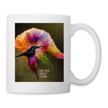 Brave and strong - a motivating slogan for women - Mug - white - Right
