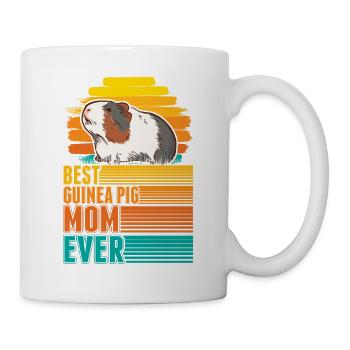 Best Guinea Pig Mom Ever Meerschweinchen Mama - Tasse - Weiß - Rechts
