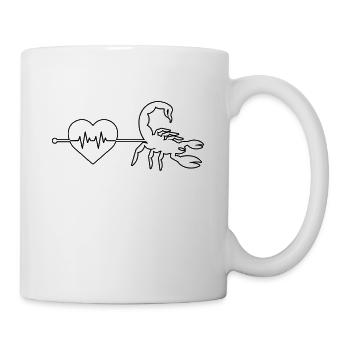 Rythme cardiaque du cancer - Mug blanc - blanc - Droite