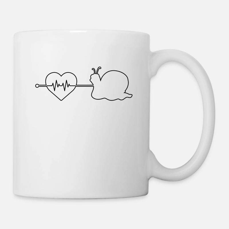 Schnecke Herzschlag - Tasse - Weiß