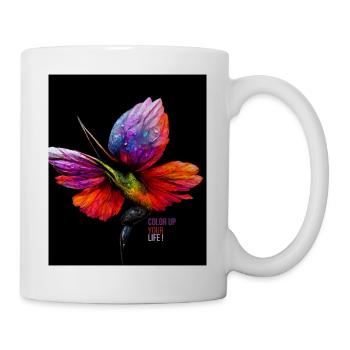 Color your life - ein motivierender Slogan - Tasse - Weiß - Rechts