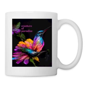 Créature paradisiaque - un magnifique colibri coloré - Mug blanc - blanc - Droite