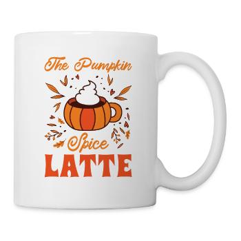 Kürbisgewürz Latte Halloween Kaffee Liebhaber - Tasse - Weiß - Rechts