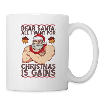 Dear Santa Christmas Gym Training Holiday Workout - Mug - white - Right