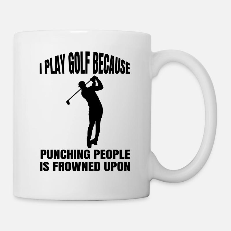 Golf Golfspielerin Golfschläger Spruch Golfball - Tasse - Weiß
