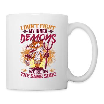 J’aime mes démons intérieurs, l’humour gothique. - Mug blanc - blanc - Droite