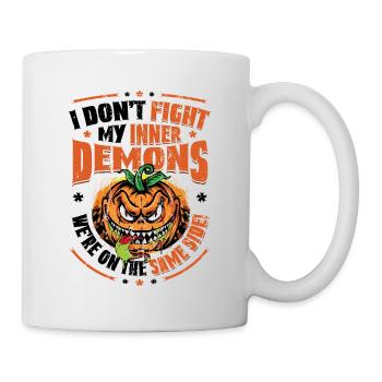 J’aime mes démons intérieurs, l’humour gothique. - Mug blanc - blanc - Droite