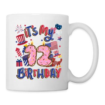 Es Ist Mein 12 Geburtstag Eagle 4. Juli - Tasse - Weiß - Rechts