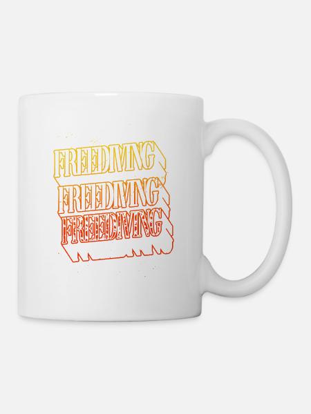 Freediving Apnoetauchen Freitauchen Tauchen - Tasse - Weiß