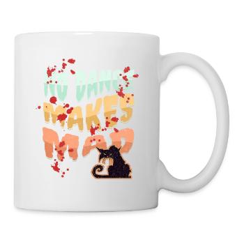 No Dance, Dance Design, Bad Cat, Cartoon Style - Mug - white - Right